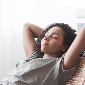 relaxed woman