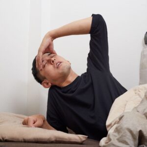hungover man