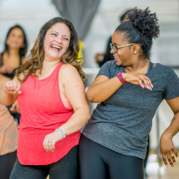 two happy woman