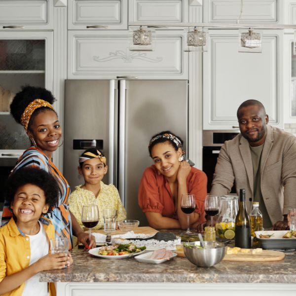 happy, healthy family