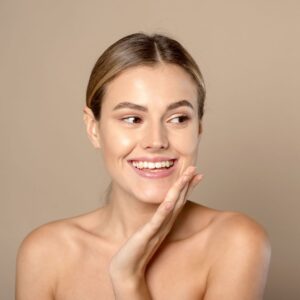 woman with hydrated skin