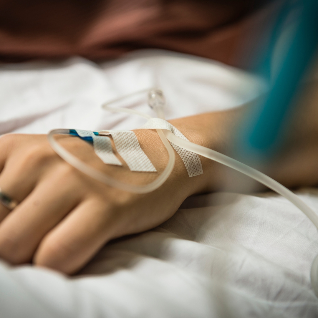 Hand with an IV