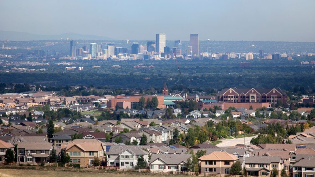 skyline of Highlands Ranch
