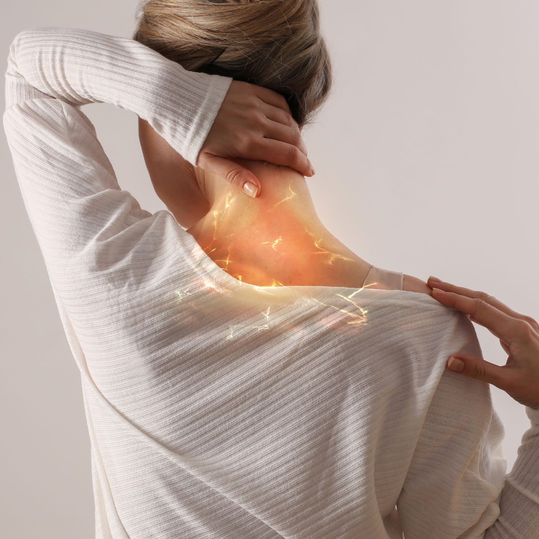 woman with neck pain