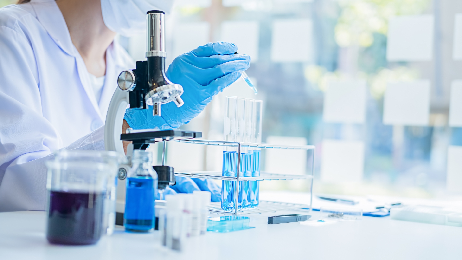 Scientific research on IV Vitamin C therapy for cancer treatment in a lab setting.