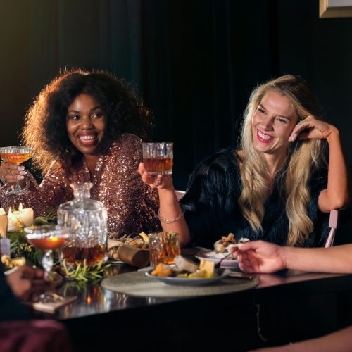 Friends at dinner