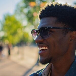 healthy man enjoying the outdoors