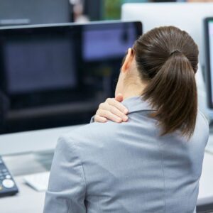 woman with neck pain