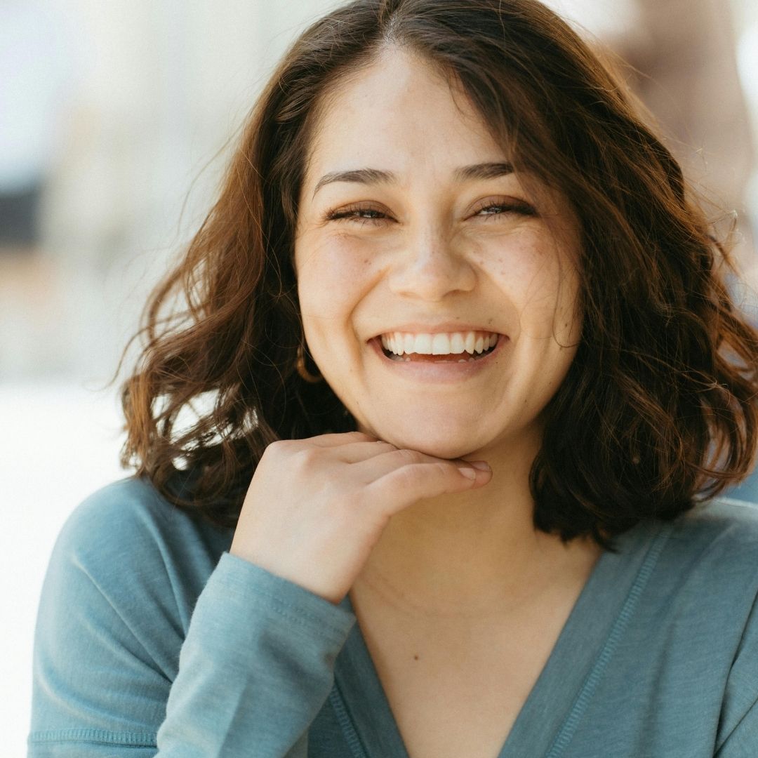 woman smiling